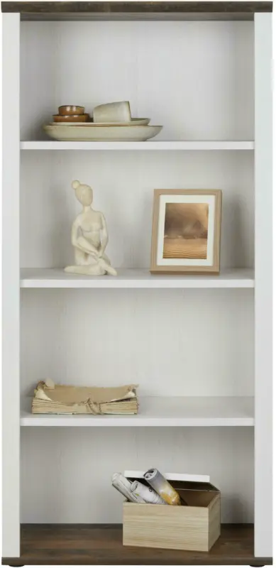 Regal in Weiß/Dunkelbraun