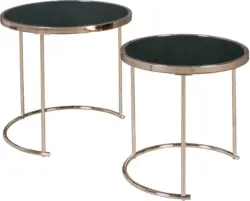 Satztisch 'WL5.242', 2-er Set, schwarz