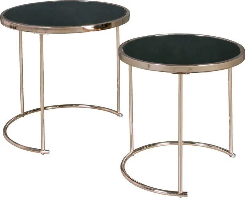 Satztisch 'WL5.242', 2-er Set, schwarz