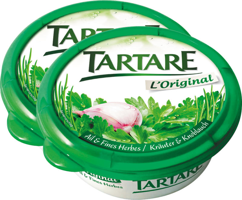 Fromage frais L'Original Tartare , Ail & Fines herbes, 2 x 150 g