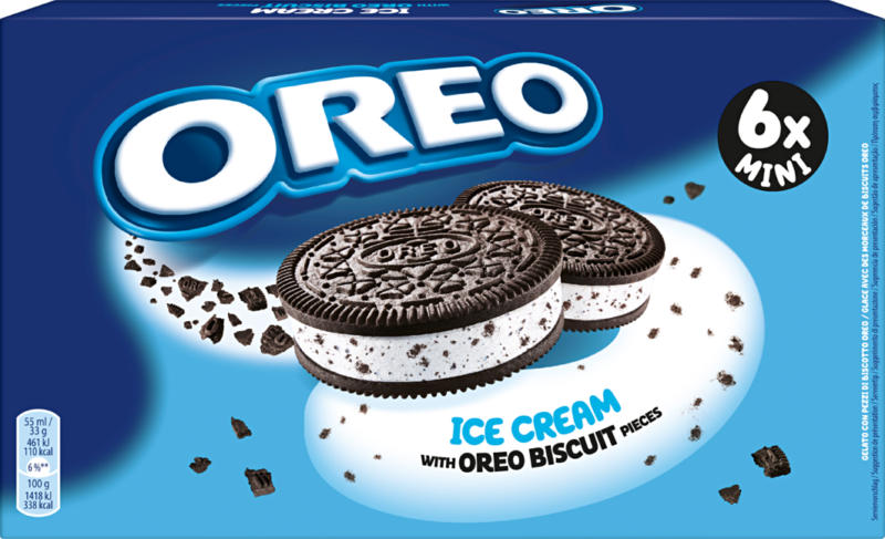 Oreo Ice Cream , Minisandwich, 6 x 55 ml