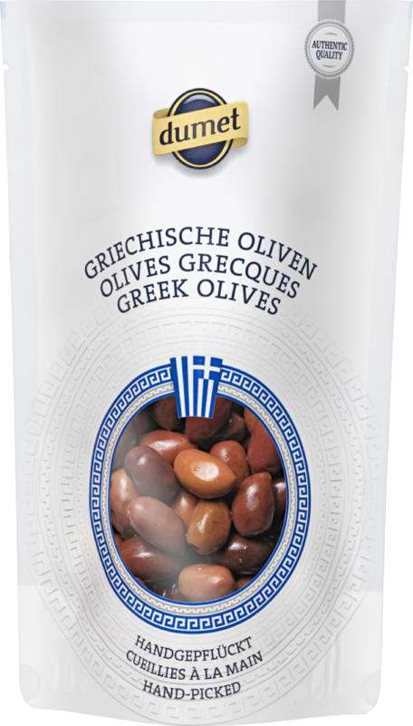 Dumet griechische Oliven, Schwarz, 500 g