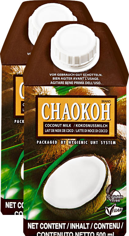 Chaokoh Kokosnussmilch, 2 x 500 ml