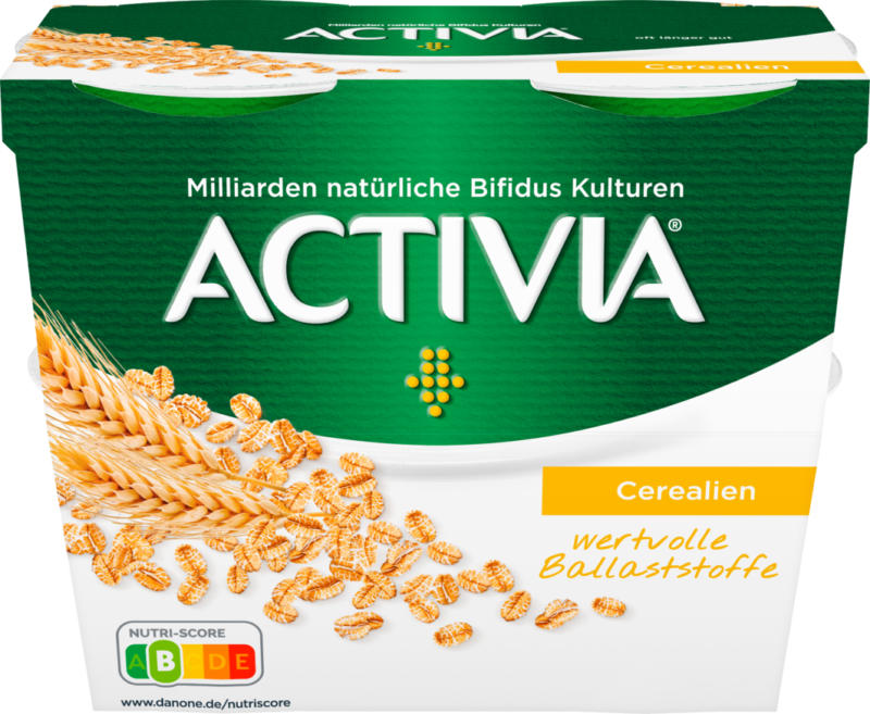Danone Activia Joghurt Cerealien, probiotisch, 4 x 115 g