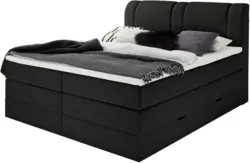 Boxspringbett in Schwarz, ca. 180 x 200cm