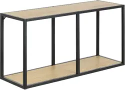 Wandregal in Schwarz/ Eichefarbe 'Seaford-Trend-'