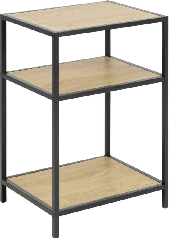 Nachtkästchen in Schwarz/ Eichefarbe 'Seaford'