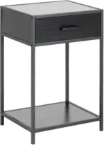 mömax Dornbirn - Ihr Trendmöbelhaus in Dornbirn Nachtkästchen in Schwarz 'Seaford B: 42 CM Schwarz'