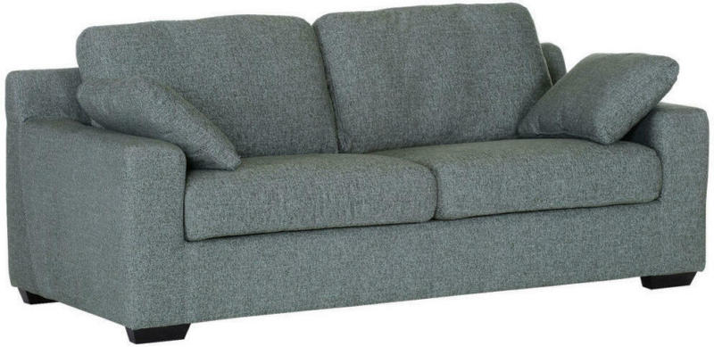 Zweisitzer-Sofa in Holz, Textil Grün