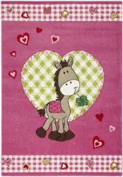 Kinderteppich Pony in Pink ca. 120x170cm