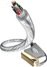 INAKUSTIK 42201 Premium Scart - Scart Kabel (Transparent)