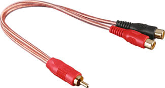 HAMA 43638 RCA Y M/2XF - Adattatore cinch (Trasparente)