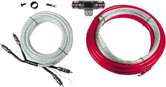 HIFONICS PREMIUM KABELKIT 25 mm² HF25WK - Car Hifi Kabel (Grau/rot)