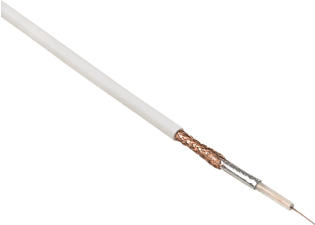 HAMA câble d'antenne - Câble (Blanc)