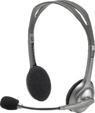 LOGITECH H110 - PC Headset (Kabelgebunden, Binaural, On-ear, Schwarz/Silber)