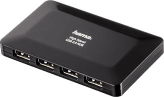 HAMA USB-2.0-Hub - Cavo USB / adattatore (Nero)