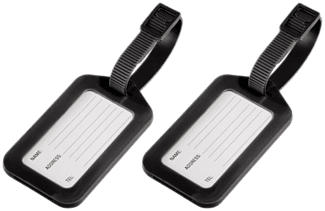 HAMA 105322 LUGGAGE TAG BLACK 2PCS - Gepäckanhänger (Schwarz)
