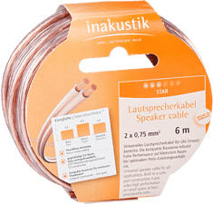 INAKUSTIK 003020006 LS 2x0.75mm2 6m - Cavo altoparlante (Trasparente)