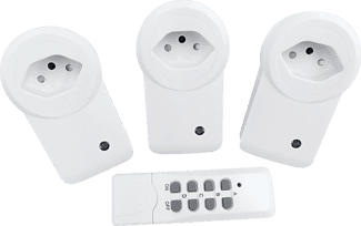 SCHOENENBERGER presa telecomandata-Set 1 + 3 - Interruttore radio (Bianco)