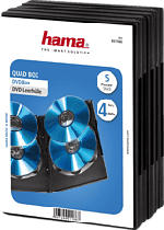MediaMarkt HAMA DVD Quad Box, nero (pacchetto di 5 ) - Custodia vuota da DVD (Nero)