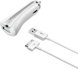 CELLULAR LINE CBRUSBIPHONEW - Caricabatteria da auto (Bianco)