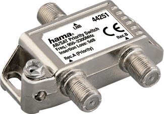 HAMA 44251 PRIORITY SWITCH AB/SAT - AB/SAT-Prioritätsschalter (Silber)