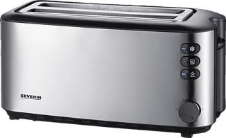SEVERIN AT 2509 - Toaster (Edelstahl gebürstet/Schwarz)