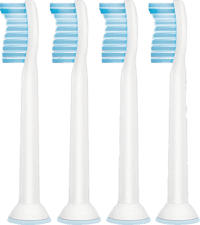 PHILIPS SONICARE HX6054/07 Sensitive Standard 4er - Tètes de brosse à dents standard - Blanc - Brossettes enfichables (Blanc)