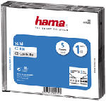 MediaMarkt HAMA Boîtier plastique mince pour stockage CD, noir / transparent (pack de 5 ) - Boîtiers vides CD (Noir/transparent)