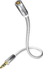 INAKUSTIK 410210 - Câble d'extension jack 3.5 mm (Argent/Blanc)