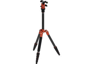ROLLEI Treppiede da viaggio Compact Traveler No. 1 Carbon, arancio - treppiede (Nero/Arancione)
