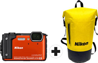 NIKON Coolpix W300 Holiday Kit - Fotocamera compatta (Risoluzione efficace della foto: 16 MP) Arancione
