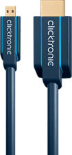 CLICKTRONIC Cable HDMI sur Micro-HDMI - Câble HDMI