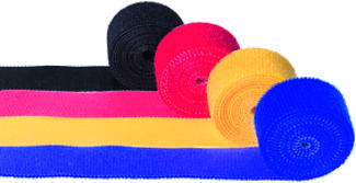 STEFFEN 10076040 VELGRO TAPE SET 4PCS COL. - Kabelclip-Set (4 Stk.) (Schwarz/Gelb/Rot/Blau)