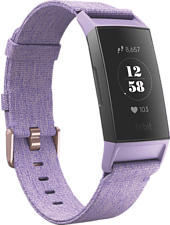 FITBIT Charge 3 Special Edition - Activité Bracelet (Tissé lavande/Aluminium or rose)