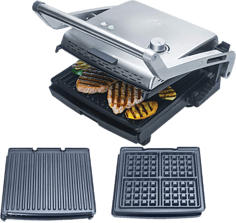 SOLIS 7952 Grill & More + Waffel - Grill elettrico (Acciaio inossidabile)