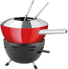 KOENIG B02232 - Set per fonduta (Rosso/Nero)