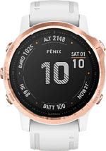 MediaMarkt GARMIN fēnix 6S Pro - Smartwatch GPS multisport (Larghezza: 20 mm, Silicone, Bianco/Oro rosa)