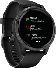 GARMIN Venu - Montre connectée GPS (Largeur : 20 mm, Silicone, Noir/Gris ardoise)