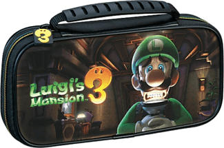 BIG BEN Travel Case Luigi’s Mansion 3 per Nintendo Switch Lite - Custodia rigida (Nero)