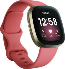 FITBIT Versa 3 - Smartwatch (Silikon, Pink/Gold)