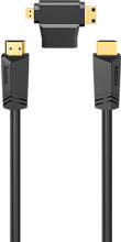 MediaMarkt HAMA 205162 HS HDMI M/M 1.5M & HDMI ADP - Câble HDMI (Noir)