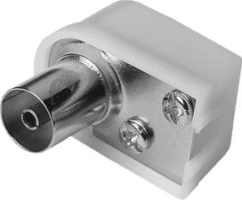 HAMA 00205217 - Antennen-Kupplung (Weiss/Silber)