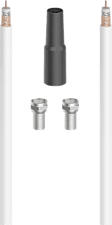 HAMA 00205041 - Kit de connexion SAT (Blanc/Argent/Noir)