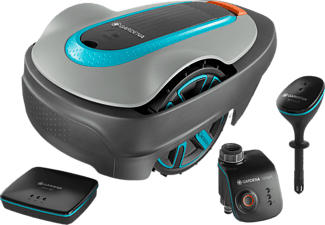 GARDENA 19200-62 smart system Start Set - Mähroboter (Max. Flächenleistung: 500 m², Grau/Blau)