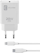 CELLULAR LINE ACHIPHKITC2LMFI20W - Caricabatterie (Bianco)