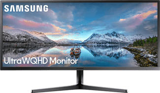 SAMSUNG LS34J550WQR - Monitor (34 ", UWQHD, 60 Hz, Dunkelblau/Grau)