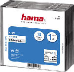 MediaMarkt HAMA Boîtier plastique mince pour stockage CD, noir / transparent (pack de 10 ) - Boîtiers vides CD (Noir/transparent)