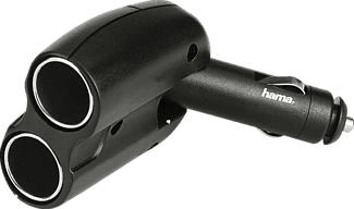HAMA 2-way Distributor for Cigarette Lighter - Séparateur de filet (Noir)
