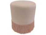 Hocker BARY 35x35x40cm Samtimitation rosa